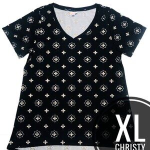 Bandana Print V-neck T-shirt